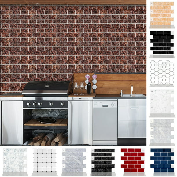 Details about   Wall Stickers Kitchen Art 3D Peel & Stick Self Adhesive Wall Backsplash Tiles 